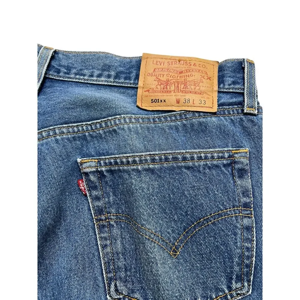 Vintage 90s Levi's 501xx Made in USA 38x33 Actual 36x32 Wash‎ Faded Distress